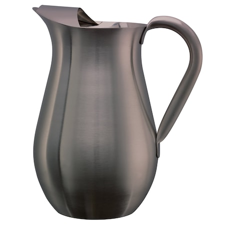 Service Ideas Pitcher with Ice Guard, Bell Shaped, 2 L, Stainless Steel, Dark Tungsten WPB2BSDT